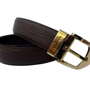 Authentic Louis Vuitton Brown Epi Leather Belt